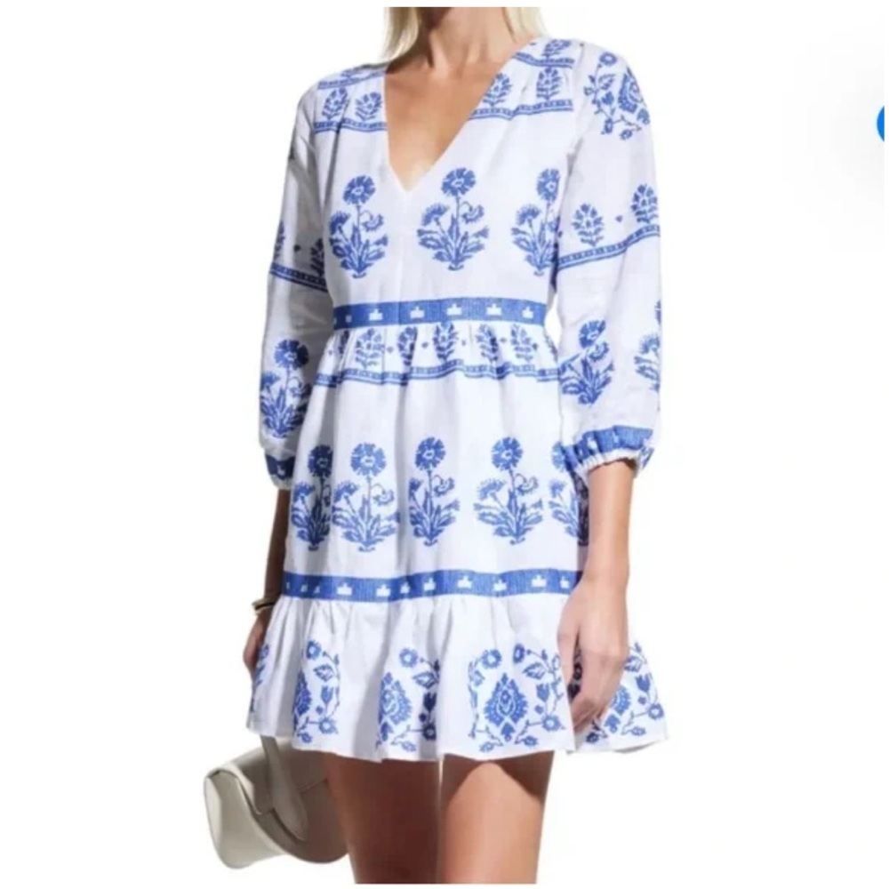 Molly Linen Debbie cross stitch dress size 4